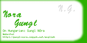 nora gungl business card